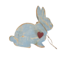 Blue wooden Bunny