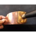 AN OLD COPPER AND ADDED METAL COAL SCOOP ....