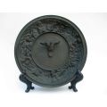 AMAZING !! A RARE FRENCH 19TH CENTURY SOLID BRONZE CHARGER WITH EAGLE AND CHERUB DETAIL ...WOW !!!