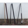 COOL FIND !! THREE TWO PIECE POOL CUES ...ALL BRAND NAMES ...GOOD CONDITION...BID FOR THE 3 !!