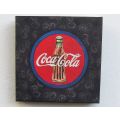 A hand painted and signed Acrylic on canvas of the Coca-Cola Advertising logo ...Very cool