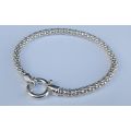 WOW !! A stunning "Woven" style Italian Sterling Silver bracelet with Signoretti clasp....Quality !!