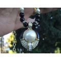 OH MY SOUL !! A GORGEOUS VINTAGE FAUX PEARL NECKLACE BY ""CHRISTIAN DIOR"" WITH EXQUISITE PENDANT