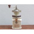 A FANTASTIC QUALITY VINTAGE COFFEE GRINDER WITH GREAT CHARATER ... MUST SEE , HEAVY PIECE !!