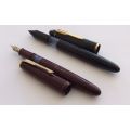 TWO VINTAGE WRITING PENS FOR RESTORATION OR PARTS...FOUNTAIN AND FINE LINER ...BID FOR BOTH !!