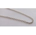 5 AVAILABLE !! ROUND LINK SOLID STERLING SILVER NECKLACES WITH STRONG CLASP !! BID PER NECKLACE !!