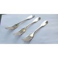 3 MEDIUM SIZED FORKS BY CHRISTOFLE OF FRANCE