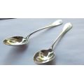 TWO LARGE SPOONS BY CHRISTOFLE OF FRANCE