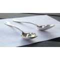 TWO LARGE SPOONS BY CHRISTOFLE OF FRANCE