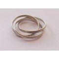 A LOVELY VINTAGE LOOK SOLID STERLING SILVER "RUSSIAN" WEDDING BAND !! COOL PLAYFUL PIECE ...