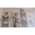 WOW !! AN INTRIGUING VINTAGE 1960`S FIGURAL STUDY IN PENCIL SIGNED BY THE ARTIST E.PETERS !!