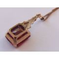 AN ANTIQUE 9CT ROSE GOLD PENDANT WITH FREE ROSE GOLD PLATED STERLING SILVER NECKLACE