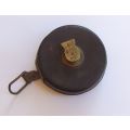BRILLIANT RARE FIND !! A WORLD WAR ERA MILITARY ISSUED MEASURING TAPE !! LEATHER AND BRASS !! COOL