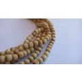 UNUSUAL AND RARE !! AN OLD CARVED GENUINE BONE BEAD NECKLACE IN EXCELLENT CONDITION FOR AGE !! WOW !