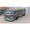 A SUPER COOL RARE LARGE VINTAGE JAPANESE TIN PLATE GREYHOUND SCENICRUISER BUS !! BOXED !! WOW !!