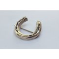 WOW !! RARE FIND !! AN ANTIQUE STERLING SILVER VICTORIAN ERA LUCKY HORSESHOE BROOCH !! HISTORIC !!