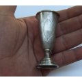 RARE FIND !! AN ANTIQUE 80% SOLID SILVER KIDDUSH CUP TYPE VESSEL HALLMARKED FOR WARSAW POLAND !! WOW