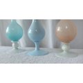 GROUP DEAL !! THREE VINTAGE OPAQUE VENETIAN GLASS VASES IN GREAT CONDITION !! BID FOR ALL !!