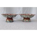 TWO AMAZING RARE HAND PAINTED 19TH CENTURY CHINESE POTTERY VESSELS !! BID FOR BOTH