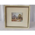 AN ORIGINAL MINIATURE OIL ON BOARD LANDSCAPE BY SA ARTIST NEL MCKEITH !! MUST SEE !!