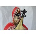 FULLY FUNCTIONAL !! A VINTAGE HAND MADE ROTATING WIND UP MUSICAL ORIENTAL DOLL !! WOW !!