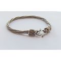 A SUPERB QUALITY SOLID STERLING SILVER BRACELET WITH STRONG UNIQUE S CLASP !! EXCELLENT CONDITION !!