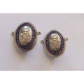 A STUNNING PAIR OF VINTAGE SA NURSING COUNCIL BADGES IN SOLID STERLING SILVER !! OLD SA QUALITY !!