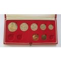 AN INCOMPLETE 1978 PROOF COIN SET BUT WITH THE SILVER R1 COIN - ALL PROOF - UNCIRCULATED