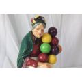 ORIGINAL !! AN EARLY RARE ISSUE OF `THE OLD BALLOON SELLER` BY ROYAL DOULTON !! AWESOME VALUE !!