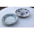 GREAT DEAL !! TWO OLD HAND PAINTED CHINESE PLATES - ONE WITH MAKERS STAMP - BID FOR BOTH