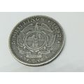 WOW ! AN AWESOME SUPER RARE 1892 ` SINGLE SHAFT ` STERLING SILVER FIVE SHILLING COIN OF THE Z.A.R !!