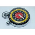 COOL !! AN EYE CATCHING VINTAGE SPORTY LOOKING HEAVY QUALITY STOPWATCH BY MENTOR - SWISS MADE !!