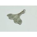 R1 START !! A genuine Solid Sterling Silver Whale tail pendant - AS NEW !! FREE COMBINING !!