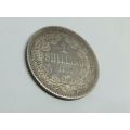 R1 START !!  AN 1896 ONE SHILLING COIN OF THE ``Z.A.R `` - STERLING SILVER !! FREE COMBINING !!