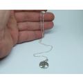 R1 START !! A 40 CM STERLING SILVER NECKLACE & STERLING SILVER TREE OF LIFE PENDANT - FREE COMBINING