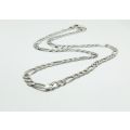 A VERY COOL SOLID STERLING SILVER FIGARO LINK NECKLACE WITH A STRONG CLASP !! FREE COMBINING !! WOW