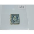 RARE 1917 - 1919 BLUE George Washington 5 Cents Postage Stamp ( 438 )