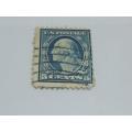 RARE 1917 - 1919 BLUE George Washington 5 Cents Postage Stamp ( 438 )
