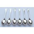 A SUPERB SET OF 6 SILVER PLATED TEASPOONS BY GERMAN MAKER WMF IN GREAT CONDITION !! SEE PICS !!