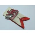 A vintage British Lions rugby touring lapel pin
