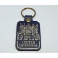 A vintage genuine leather keyring from Exeter Cathedral
