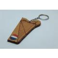 A vintage genuine leather keyring from Paraguay