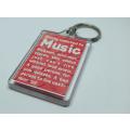 A VINTAGE ` TOTALLY ADDICTED TO MUSIC ` KEYRING