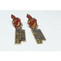 RARE IN SA ! A PAIR OF VINTAGE CLEVELAND INDIANS SUPPORTER EARRINGS