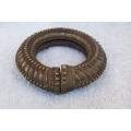 TRUE ANTIQUE !! A NORTH AFRICAN SLAVE BANGLE MADE OF A BRONZE LOOK HEAVY METAL !! RARE FIND !!