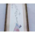 LATE 19TH CENTURY !! A RARE SIGNED ANTIQUE JAPANESE WATERCOLOUR DEPICTING A TRADITIONAL SCENE !! WOW