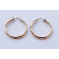 A LARGE SUPERB QUALITY GOLD PLATED STERLING SILVER PAIR OF HINGED CLIP HOOP EARRINGS !! MUST HAVE !!