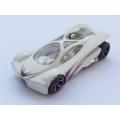 A die cast metal model of Sling Shot - futuristic car by Hotwheels