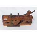AN EXTREMELY RARE ANTIQUE WOOD & BRASS WOODWORKING PLANE DATED 1817 BY FAIRCLOUGH LIVERPOOL