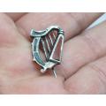 An antique silver Irish harp lapel pin - As per pics
